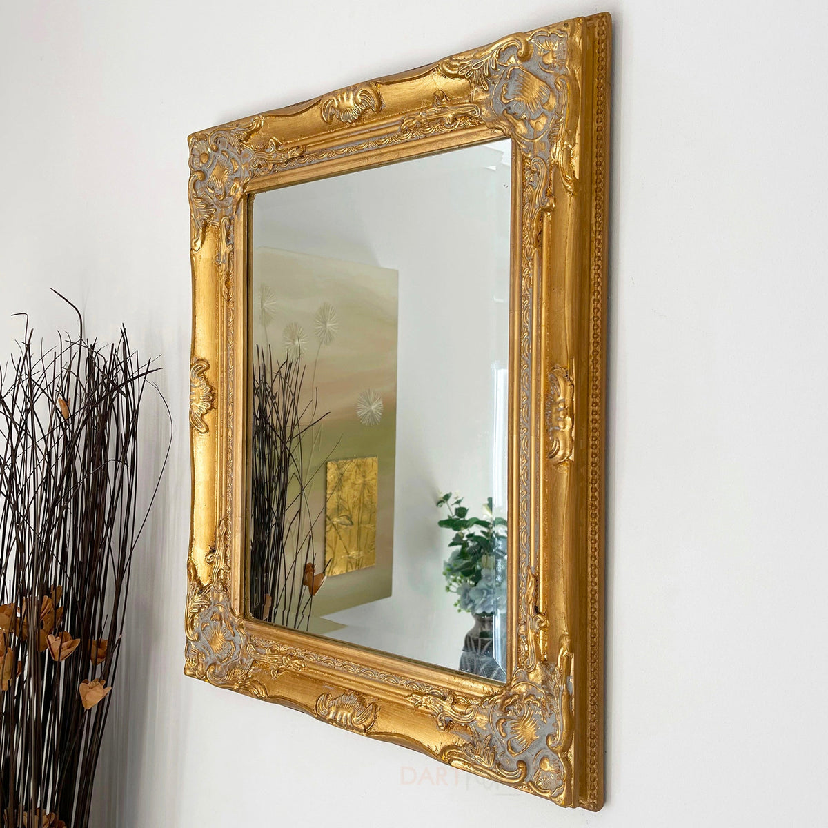 | Large Gold Baroque Rococo Wall Mirror