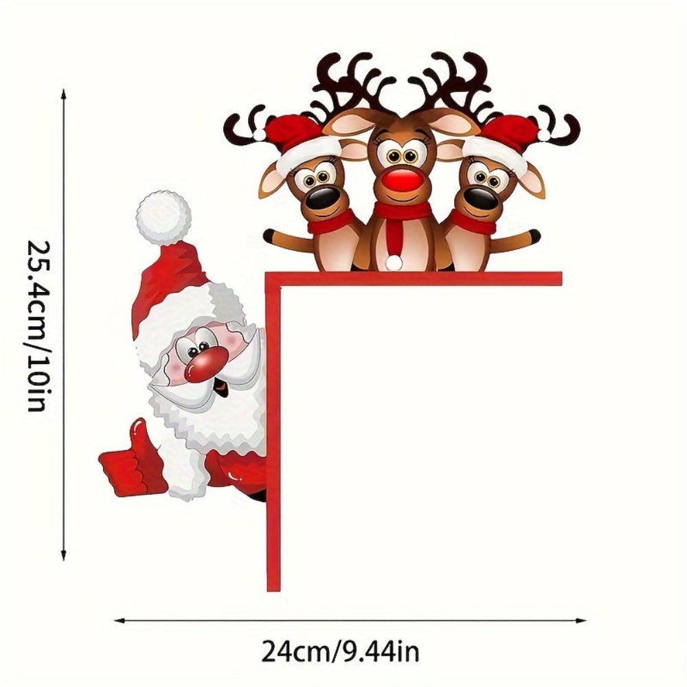 Wanddeko Weihnachten, Santa Rentier Türrahmen Dekoration