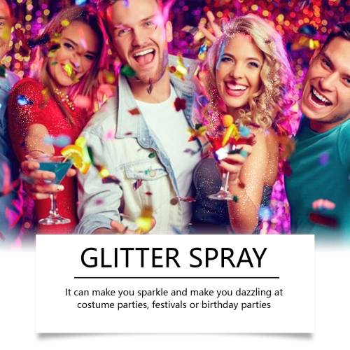 Funkelndes Glitzerspray