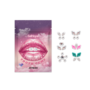 Kristall-Zahnschmuck mit Kleber
