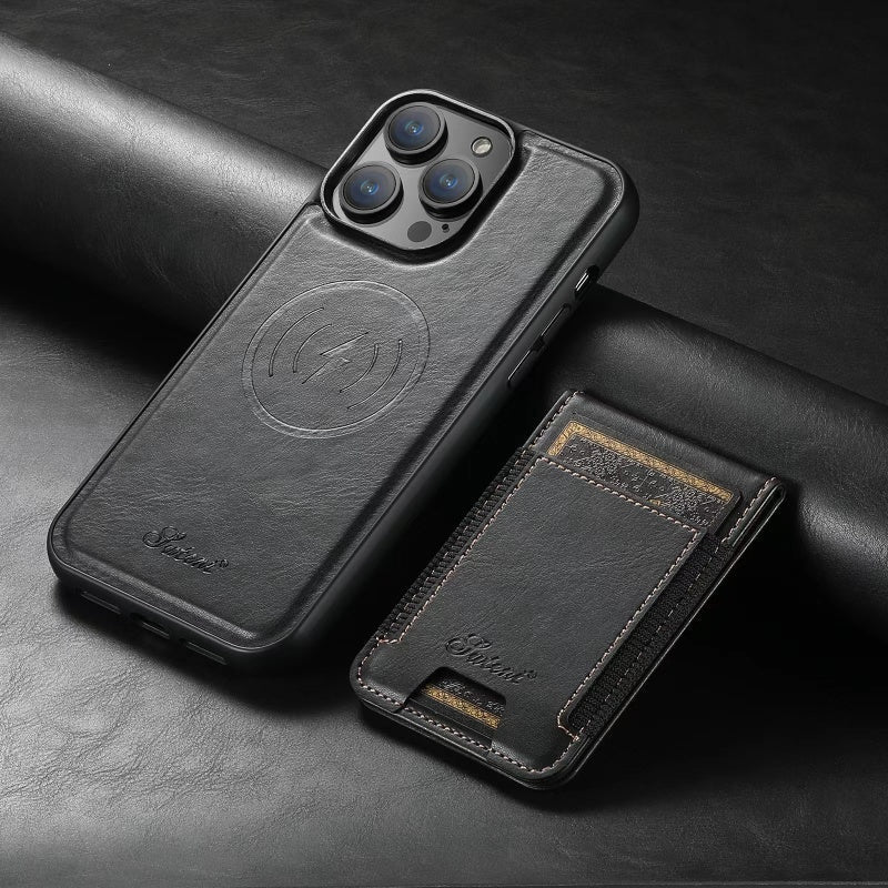 Luxora – iPhone Hülle aus Echtleder mit Kartenfach und MagSafe – Damen & Herren
