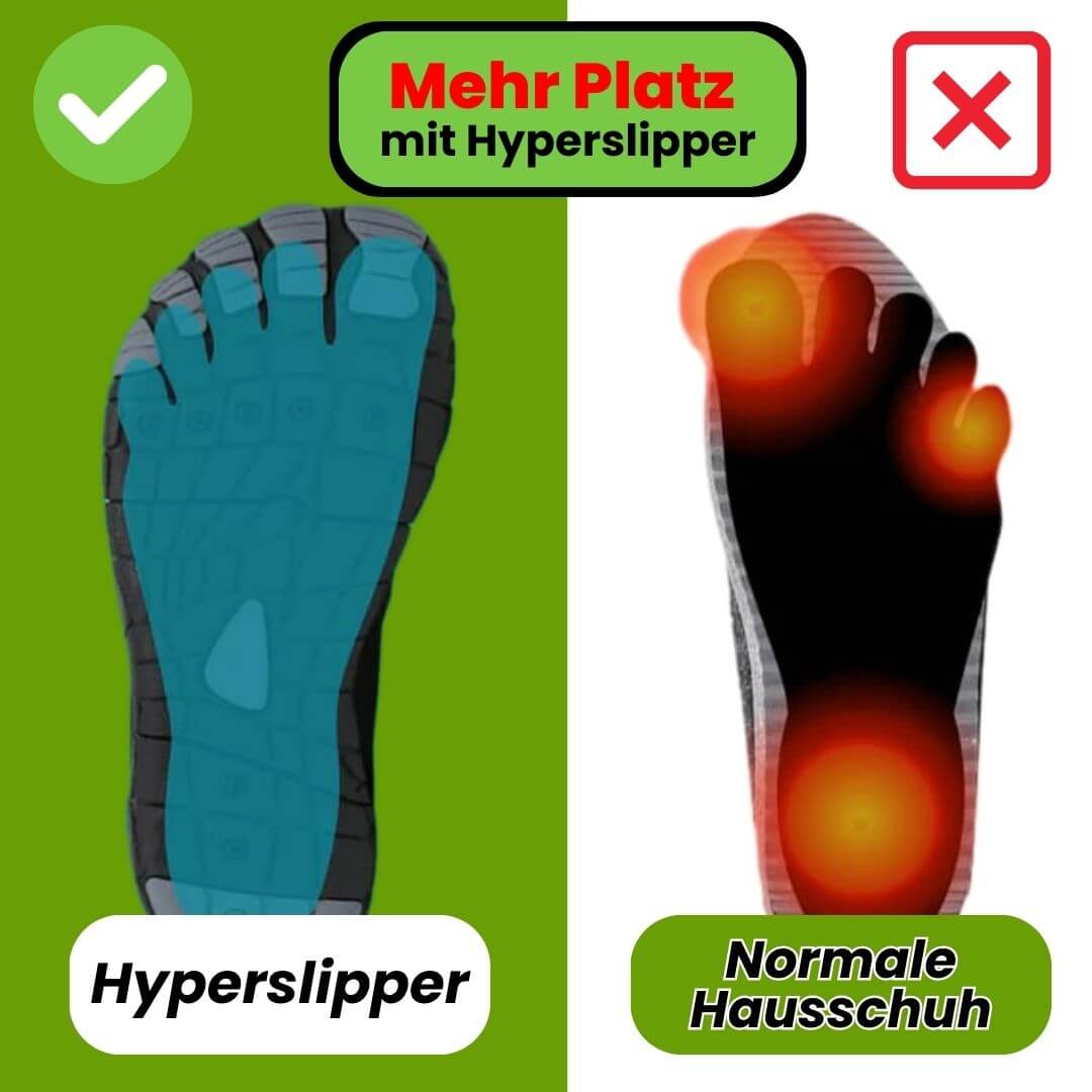 | Hyperslipper - orthopädischer schmerzlindernder Slipper für mehr Komfort