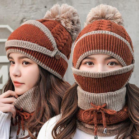 kaufsy | 3PCS Damen Winter Schal Set
