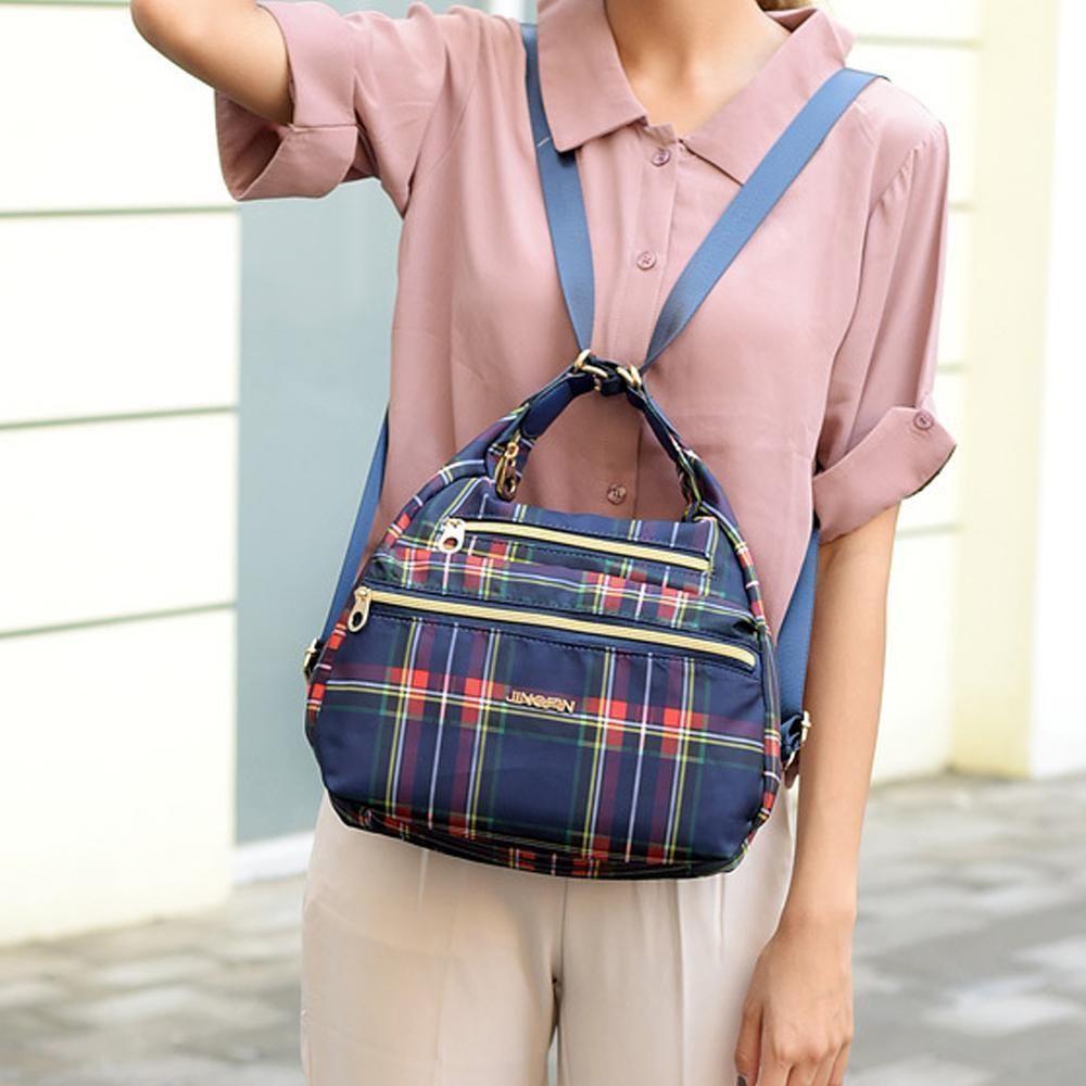 kaufsy | Tasche mit doppeltem Reißverschluss, Handtasche und Schultertasche