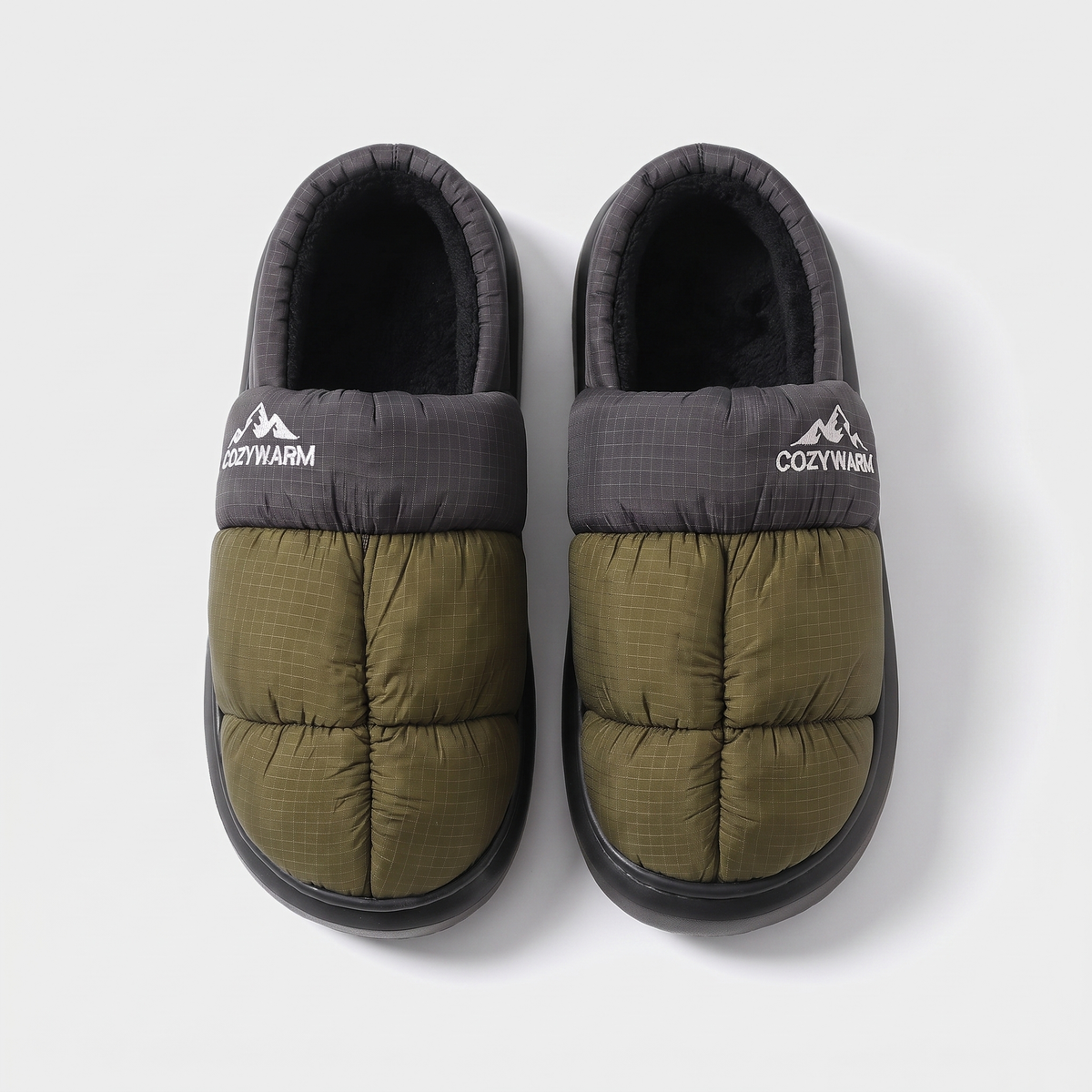 Camp-Pantoffeln geschlossen – warme Fleece-gefütterte Outdoor-Hausschuhe