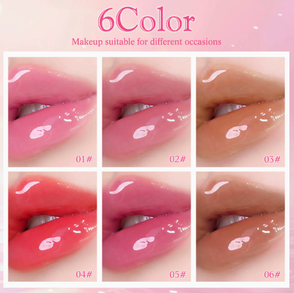 Peptid Lip Glaze Serum, getönter Lipgloss mit Hochglanz