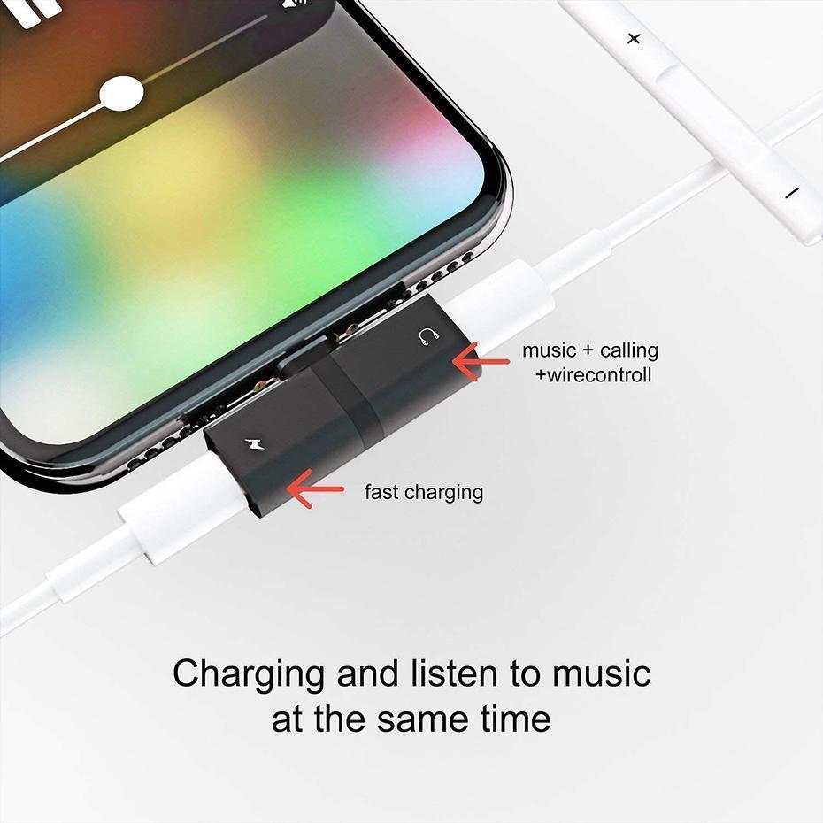 kaufsy | 4 in 1 Earphone Lightning Adapter für iPhone ( 2PCS )