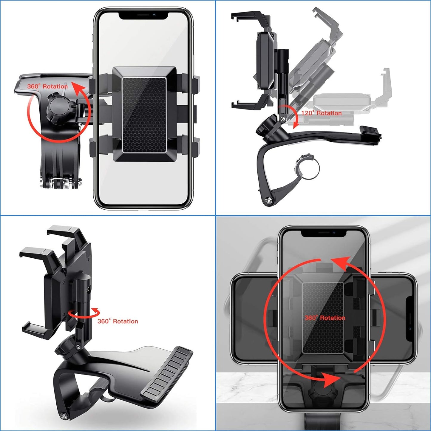 kaufsy | 360 Grad drehbarer Auto Armaturenbrett Handyhalter