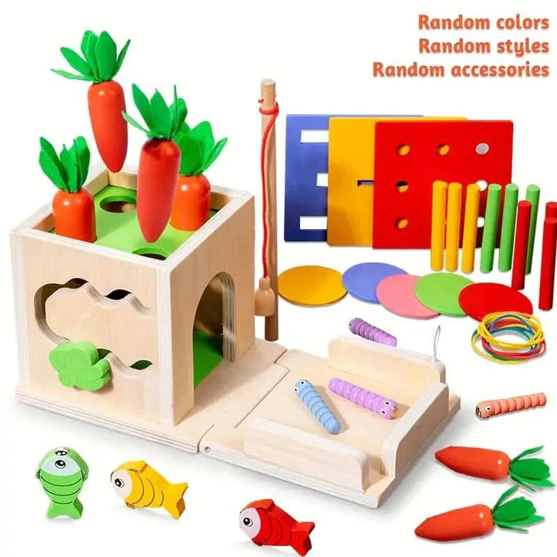 kaufsy | 8-in-1 Montessori Spielbox für Babys - Fördert Entwicklung und Kreativität