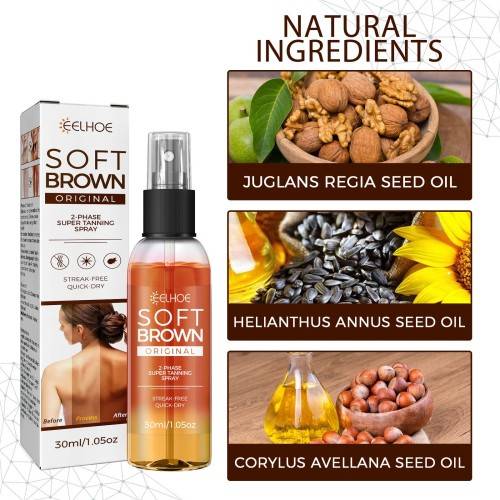 Bronzing Körperöl-Spray mit Sonnenblume und Walnuss