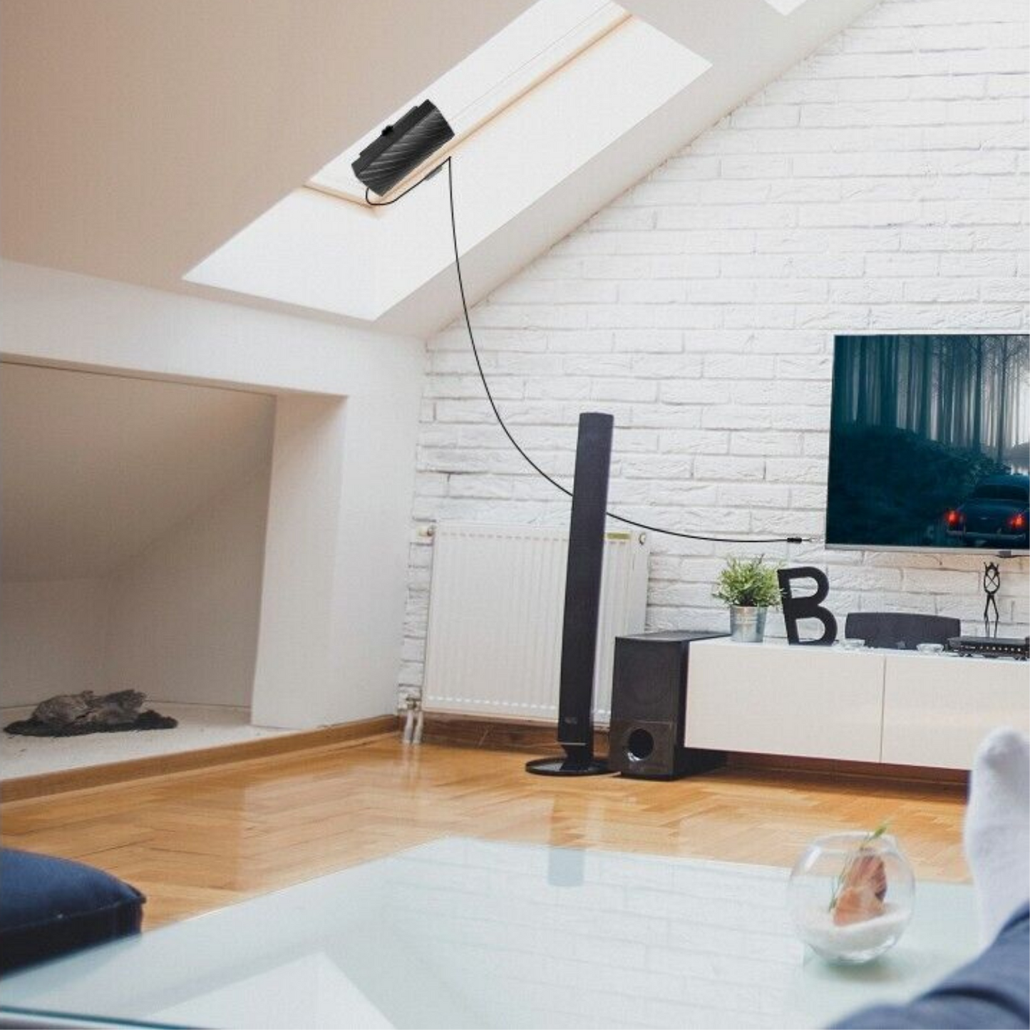 TV-Antenne Indoor, 4K, Langstrecken, digitale Empfangsantenne