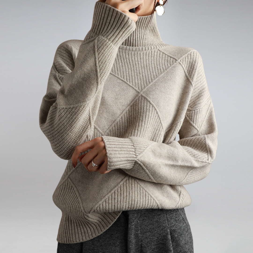Kuscheliger Kaschmir Damen Rollkragenpullover