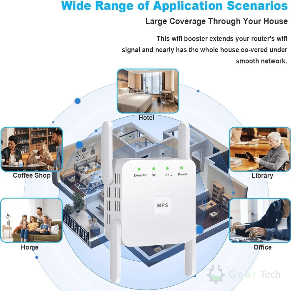 WiFi Verstärker, Dual-Band, kabelloser Signal Extender