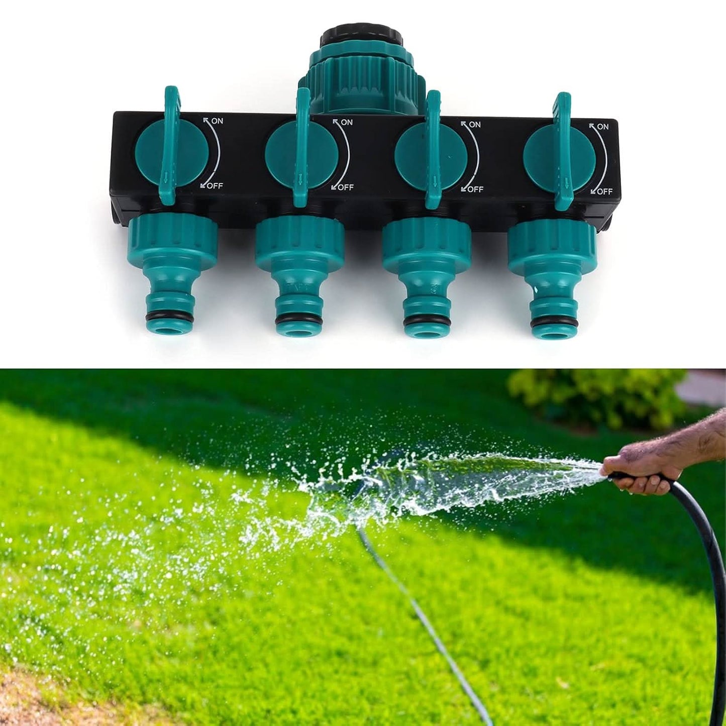 kaufsy | Weg Garten-Schlauchverteiler - Verstellbarer Wasserhahn-Adapter
