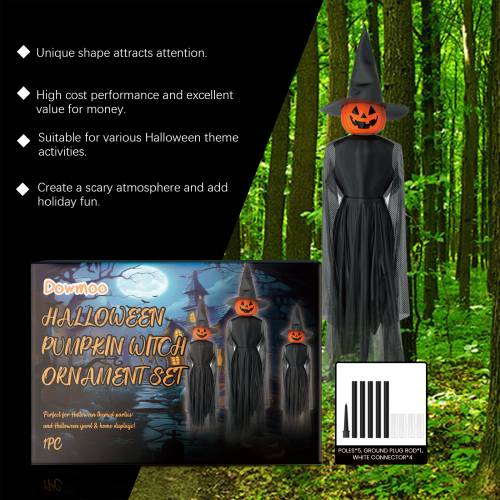 Halloween Kürbis- und Hexen-Hängedeko