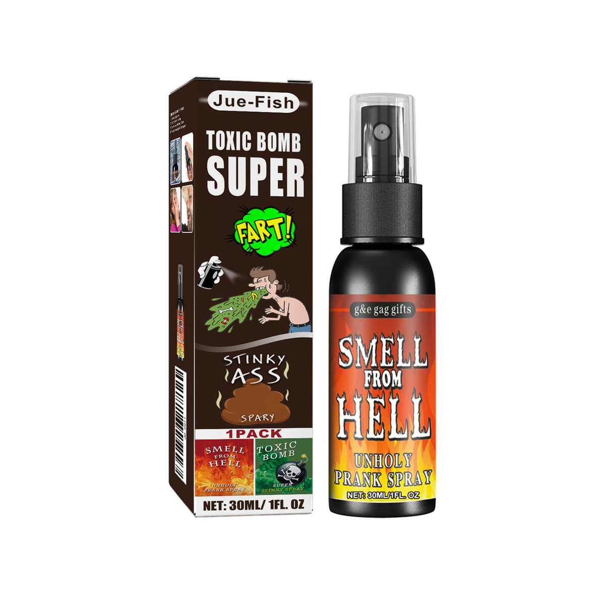 Rotes Scherz-Stinkspray