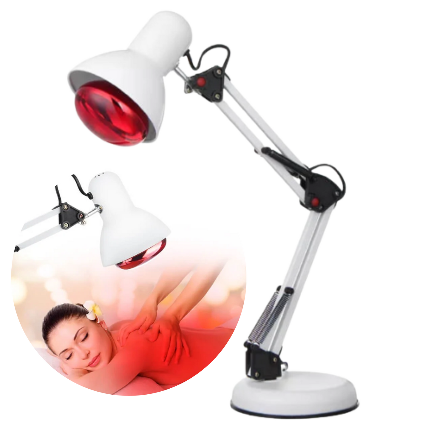 kaufsy | Rote Lichttherapie Lampe für die Haut - Infrarot-Wärme mit Stativ