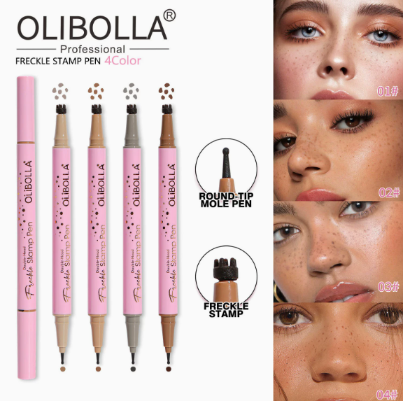 Fake-Sommersprossen-Stift, 2-in-1 Stempel und Punktstift, wasserfest