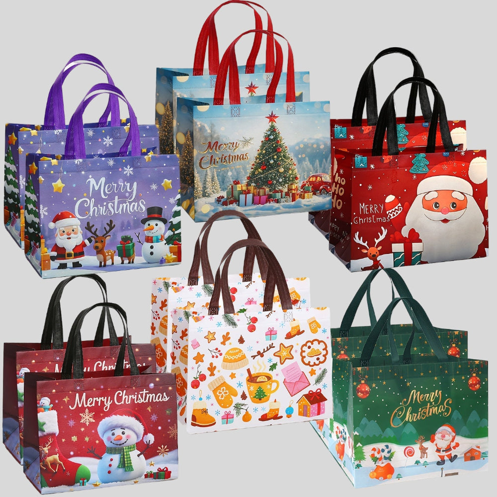 Weihnachtstaschen wiederverwendbar, große Tote für Geschenke
