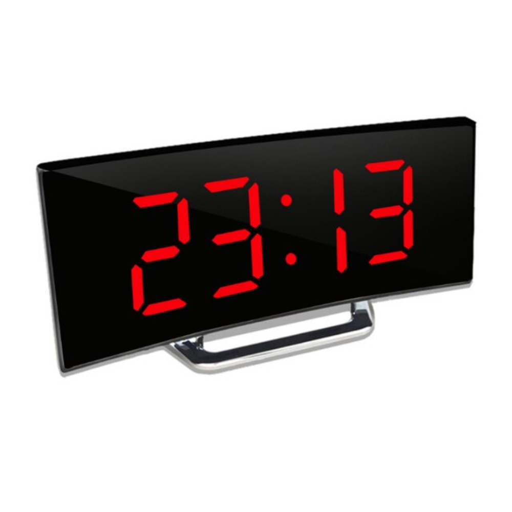 Curveon - LED-Digitalwecker mit gebogenem Display