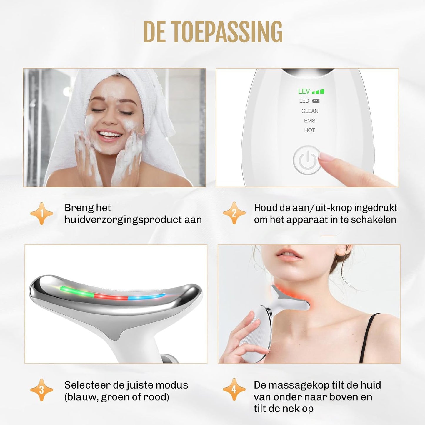 Visavera – Hautverjüngungsgerät 7-in-1 mit EMS & Lichttherapie