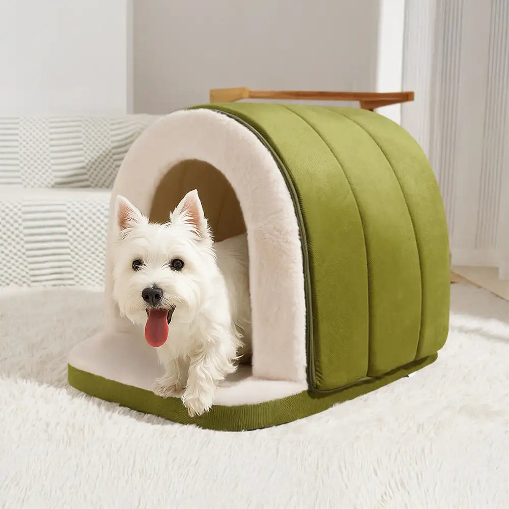Gemütliche Höhlen-Bett für Katzen & Hunde, Plüsch, tiefes Schlafen