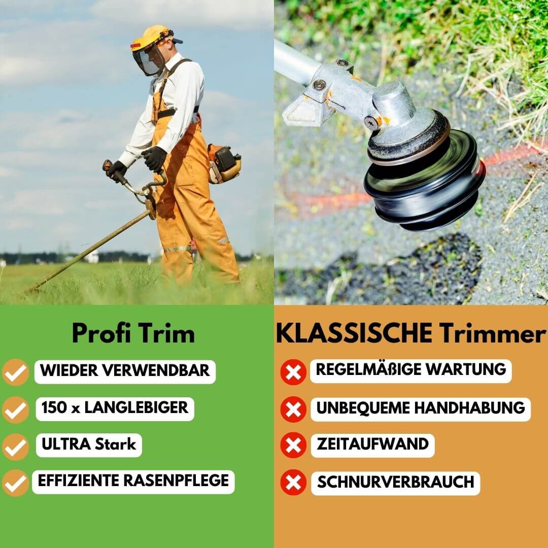 | ProfiTrim - Der unzerstörbare Rasentrimmer inkl. Gratis Montage-Set