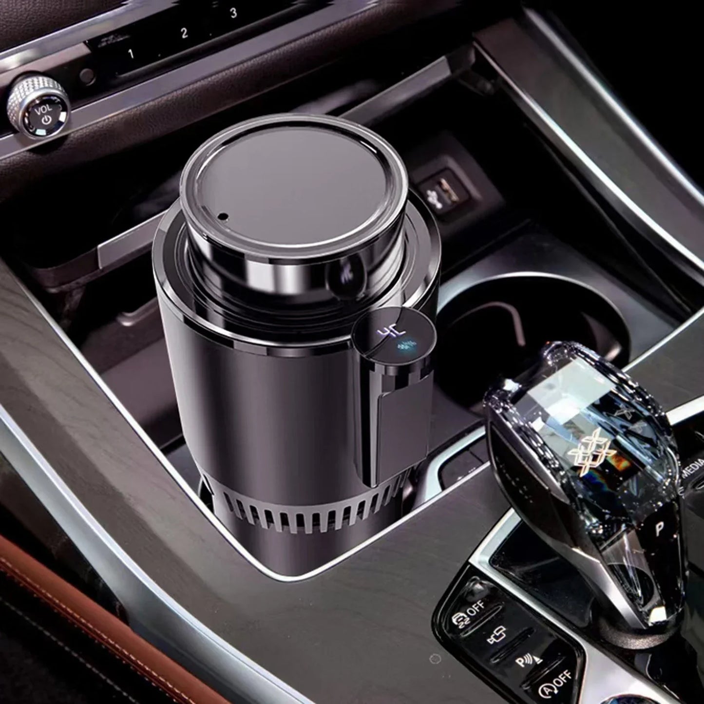 kaufsy | 2 in 1 Smart Auto Heizungs Kühlbecherhalter