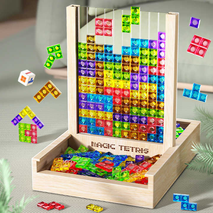 | Holz Tetris Puzzle Magisches Denkspiel