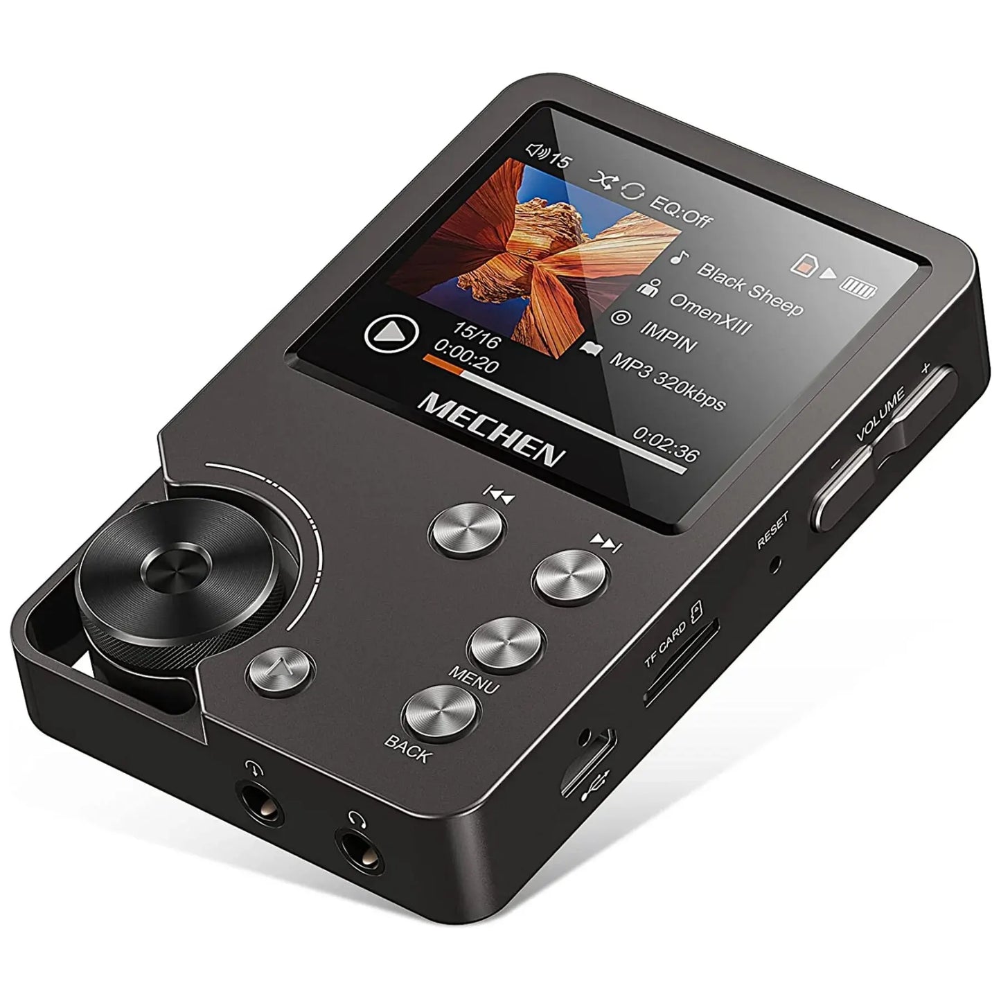 kaufsy | HiFi MP3 Player MECHEN-M30 – Premium verlustfreies Audio mit 64GB Speicherkarte, unterstützt bis zu 256GB