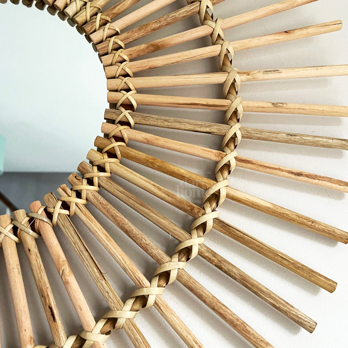 | Natural Rattan Mirror 80cm
