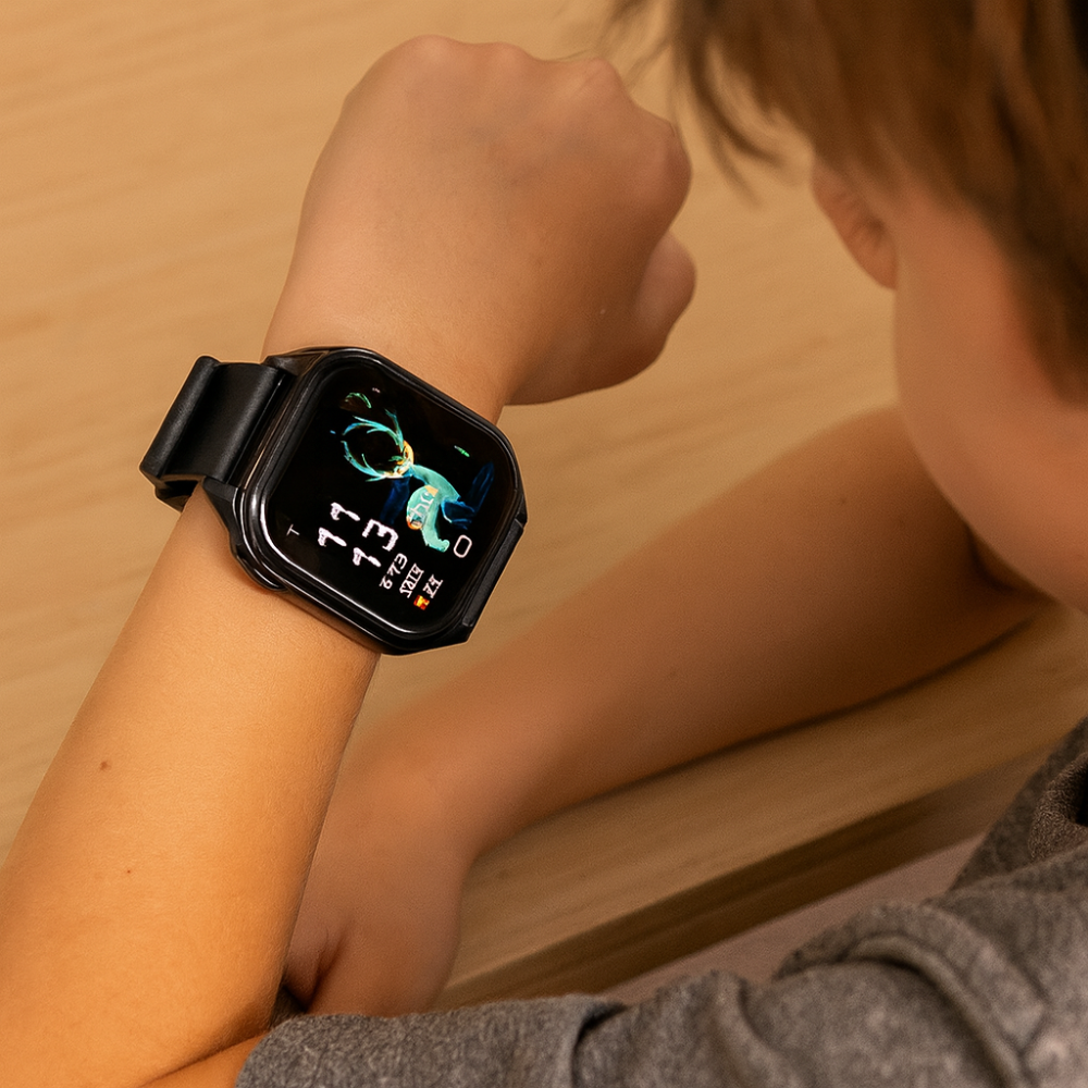 Kinder Smartwatch, Touchscreen Fitness Tracker, USB wiederaufladbar
