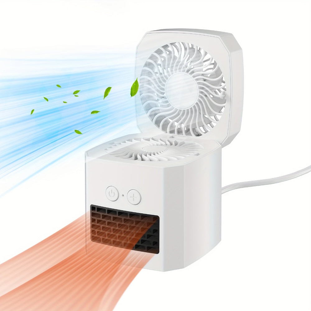 Mini Elektroheizer & Kühlventilator, tragbarer Desktop-Heizer