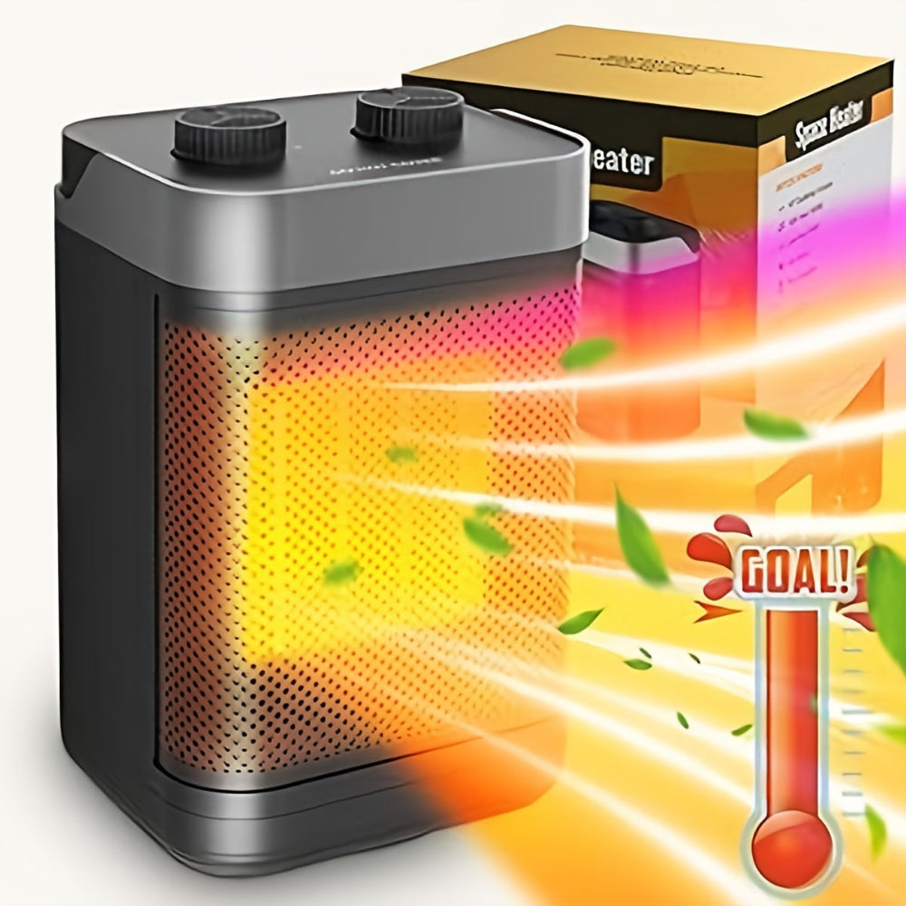 Tragbarer Elektroheizer mit verstellbarem Thermostat, kompakt