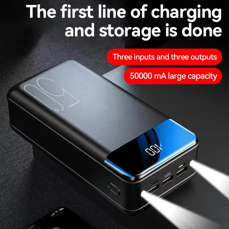 PowerBloc – Powerbank 50000 mAh Schnellladung – Outdoor & Notfall-Energie