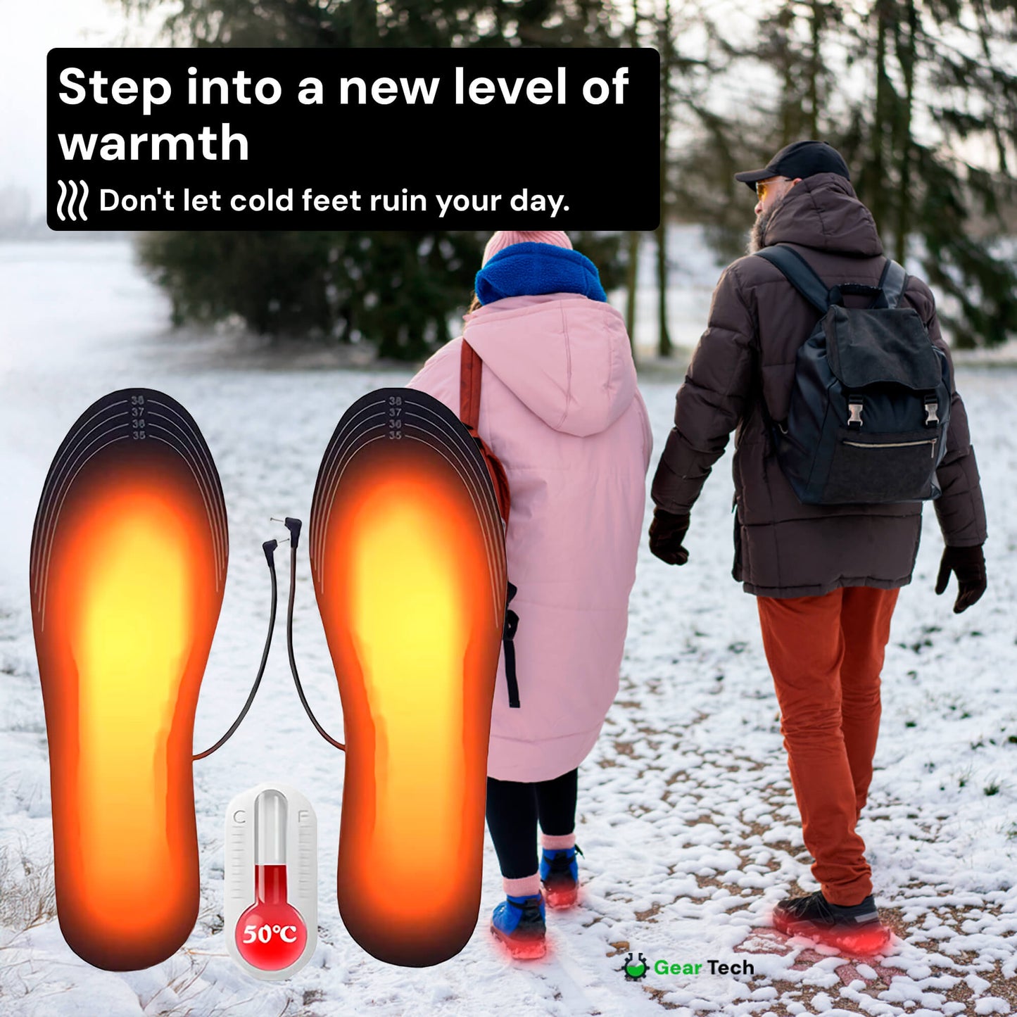 kaufsy | Wiederaufladbare beheizte Einlegesohlen UK – Beste thermische Schuh-Einlagen für Stiefel, Arbeitsstiefel und täglichen Winterkomfort