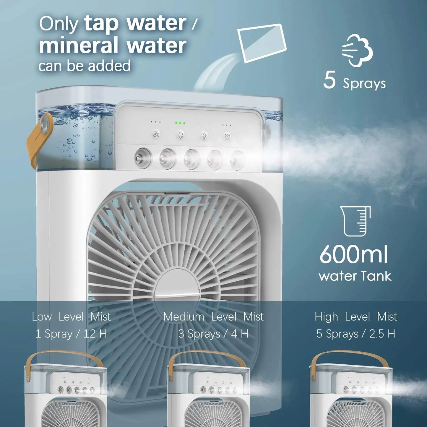 kaufsy | AirMist Pro Desktop Luftbefeuchter Ventilator