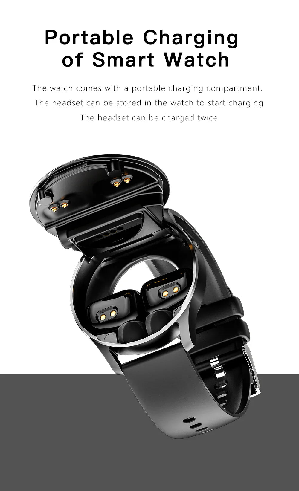 kaufsy | Zwei in Eins Smartwatch mit Bluetooth-Ohrhörern