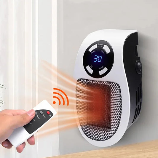 Elektrischer Ventilator-Heizer mit Fernbedienung, energieeffizient & kompakt