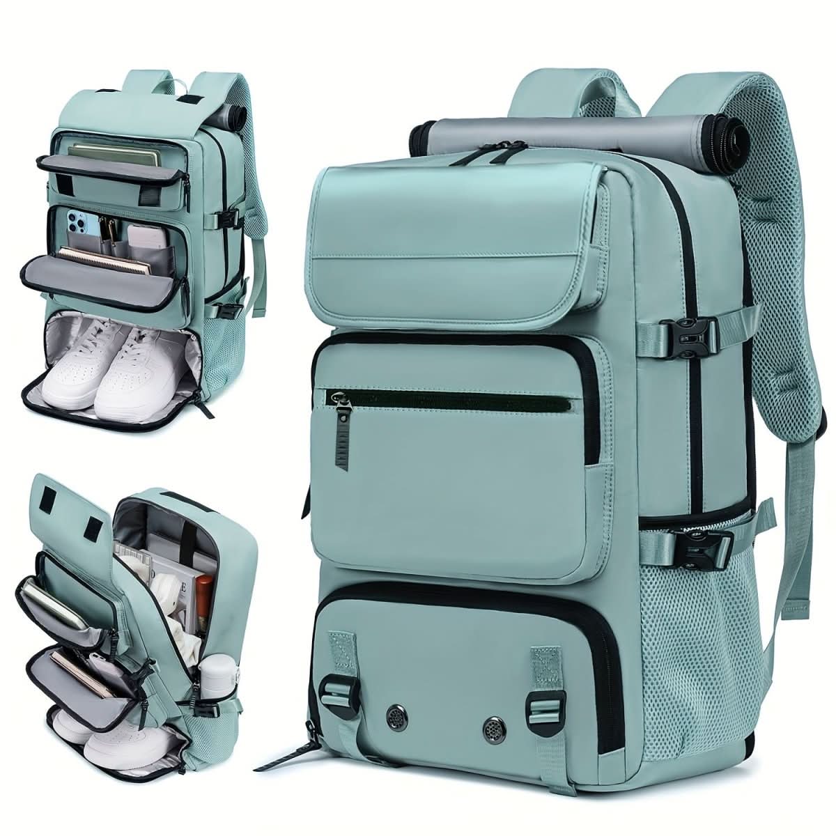 kaufsy | Großer wasserdichter Reiserrucksack mit USB-Anschluss