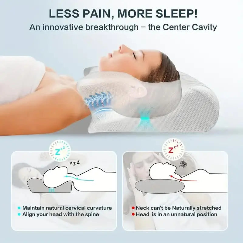kaufsy | Zervikale orthopädische Memory-Schaum-Nackenstützkissen