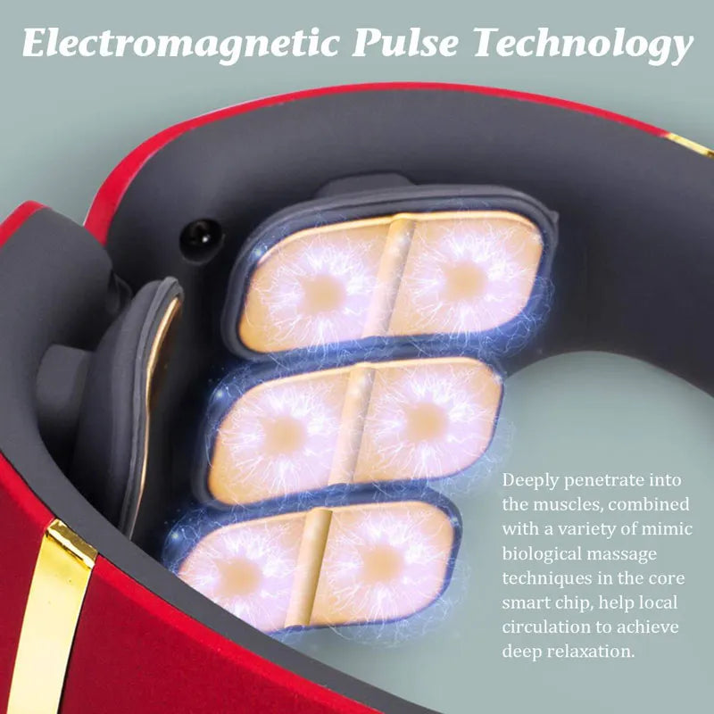 NeuroRelief – Elektrische Halsmassage mit Impuls- & Magnettherapie – Tragbar
