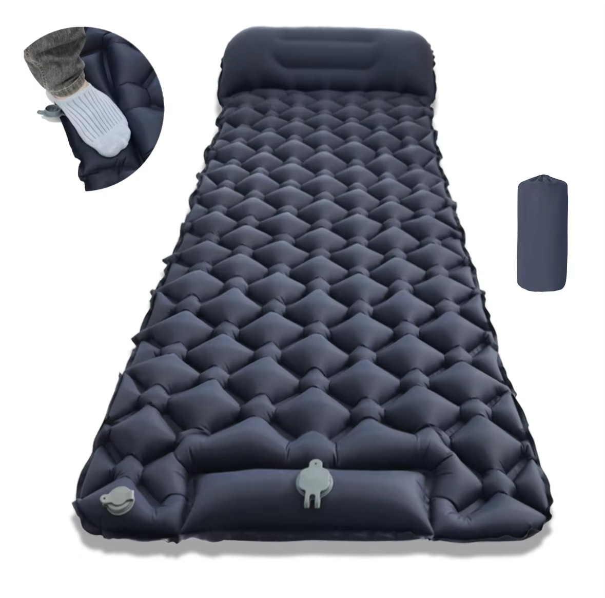kaufsy | Ultra-Comfort Luftmatratze für Camping mit integriertem Kopfkissen und Pumpe