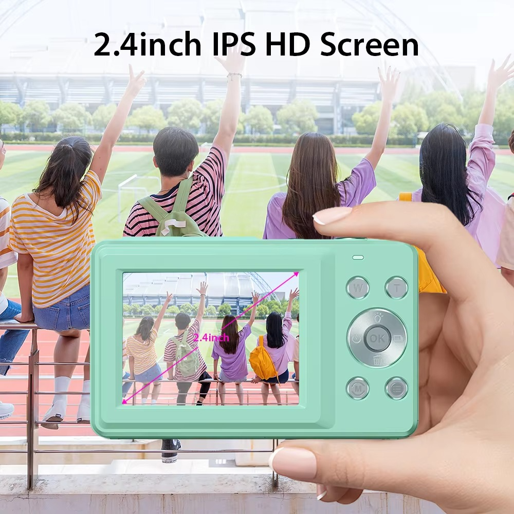 kaufsy | Hochauflösende Digitalkamera für Kinder - 1080P HD, 44MP mit 16-fachem Zoom