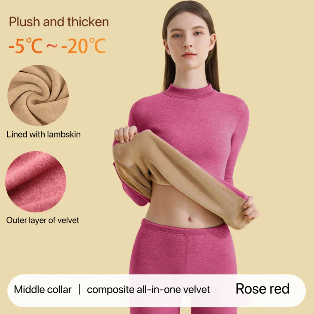 HeatLoom – Damen Thermounterwäsche Set nahtlos & extra dick für Winter