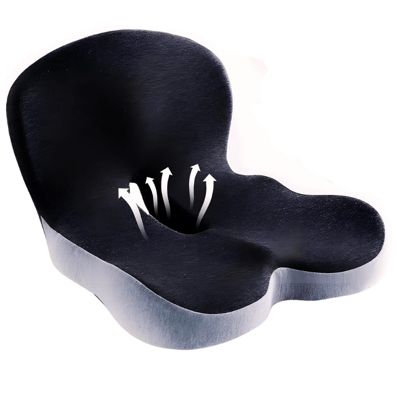 kaufsy | Ergonomisches Sitzkissen mit Lendenstütze für Büro, Auto & Reisen