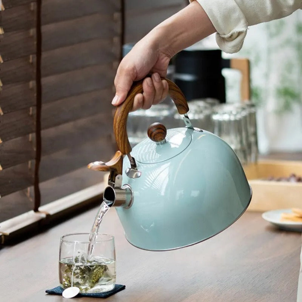kaufsy | Velvettle Edelstahl Pfeifkessel – Elegantes Design, Schnelles Kochen & Induktionskompatibel (3L)