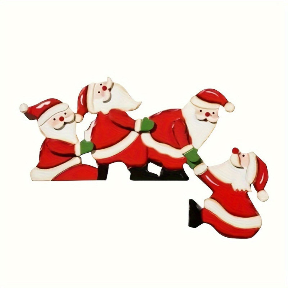 Wandkunst Weihnachten, Santa Rentier Türrahmen festlich