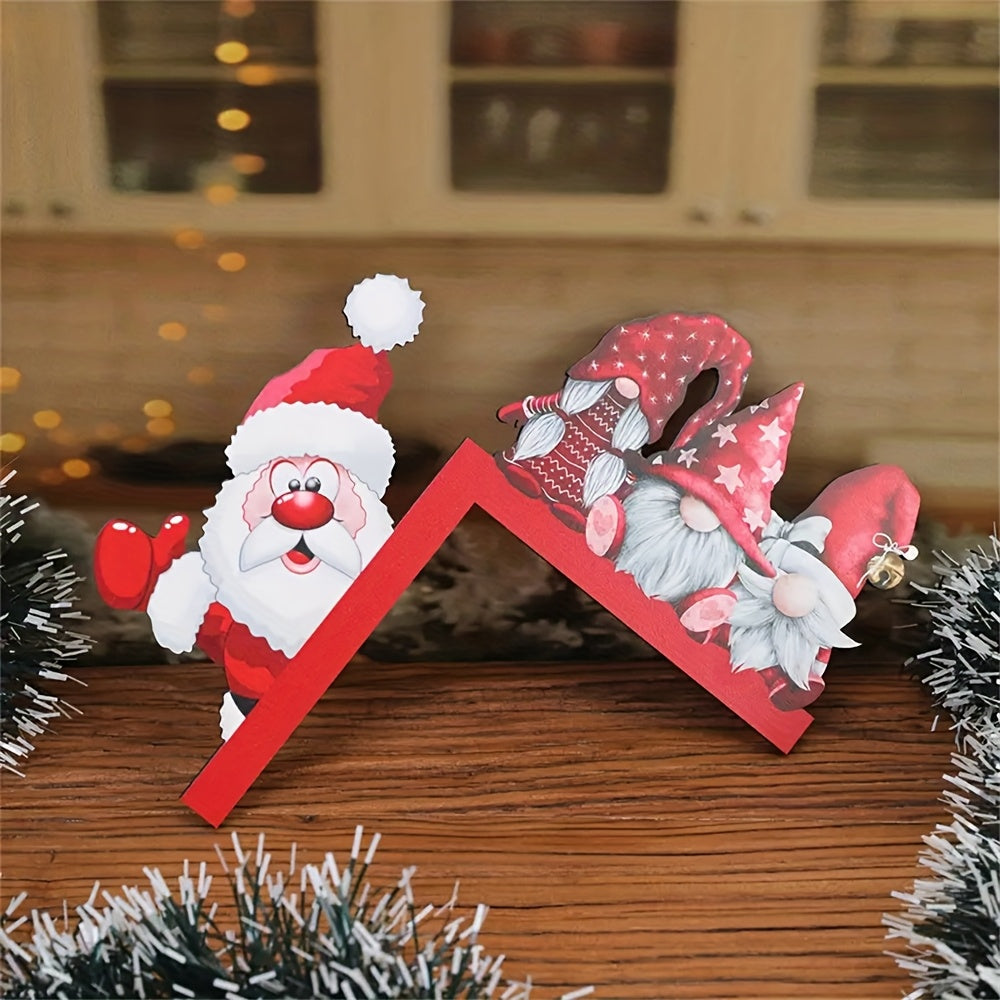 Wanddeko Weihnachten, Santa Rentier Türrahmen Dekoration