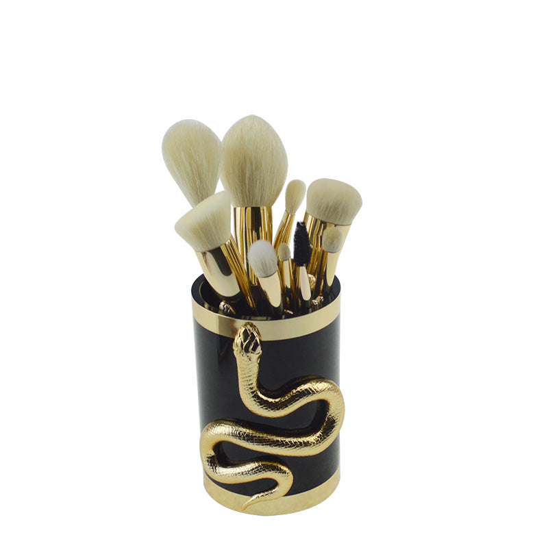 10-teiliges Make-up-Pinselset mit 3D-Schlangen-Design